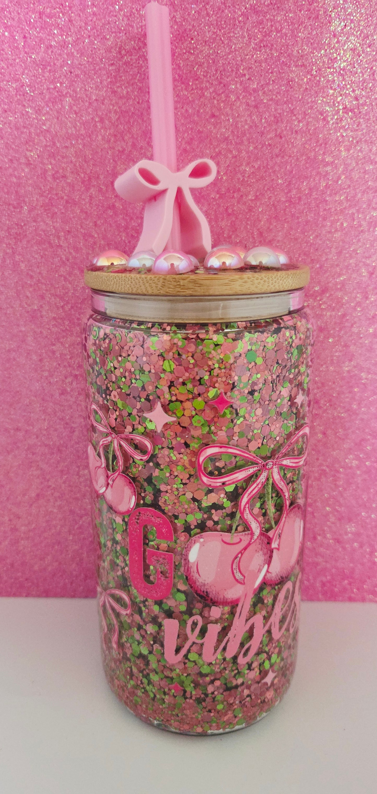 Good Vibes Glass Can