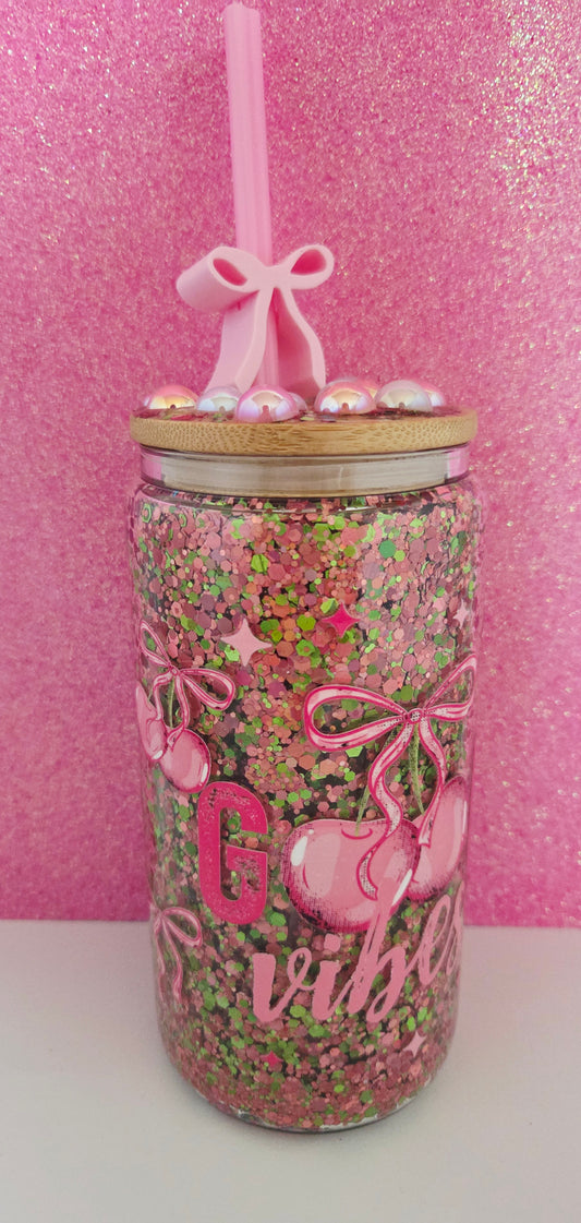 Good Vibes Glass Can